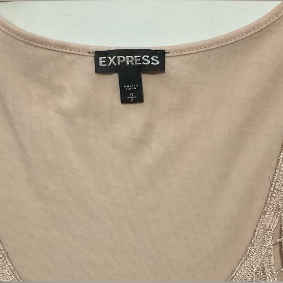 EXPRESS Lace Tank Top/Beige, Size Small - Picture 4 of 7